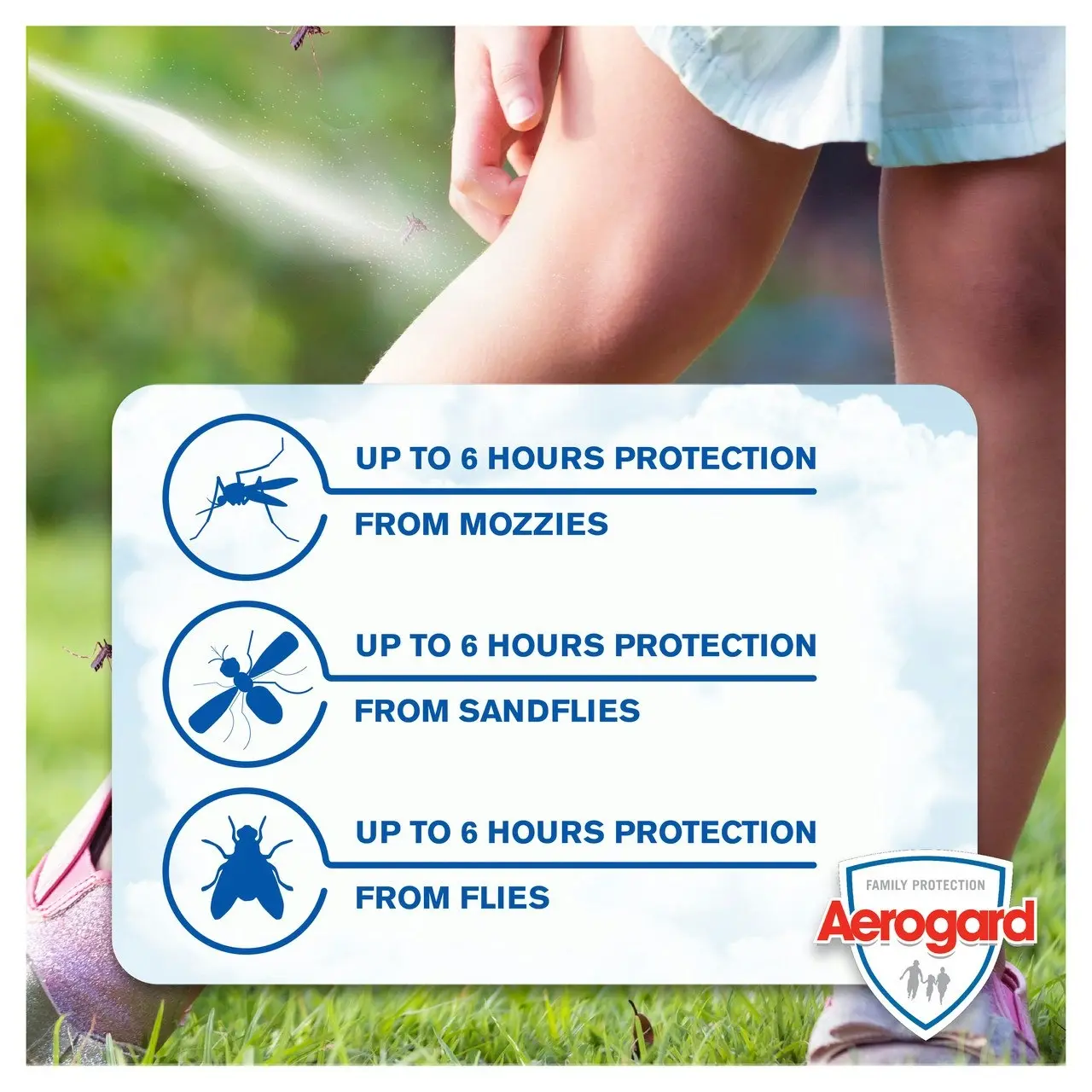 Aerogard Odourless Protection Insect Repellent Aerosol Spray 150g