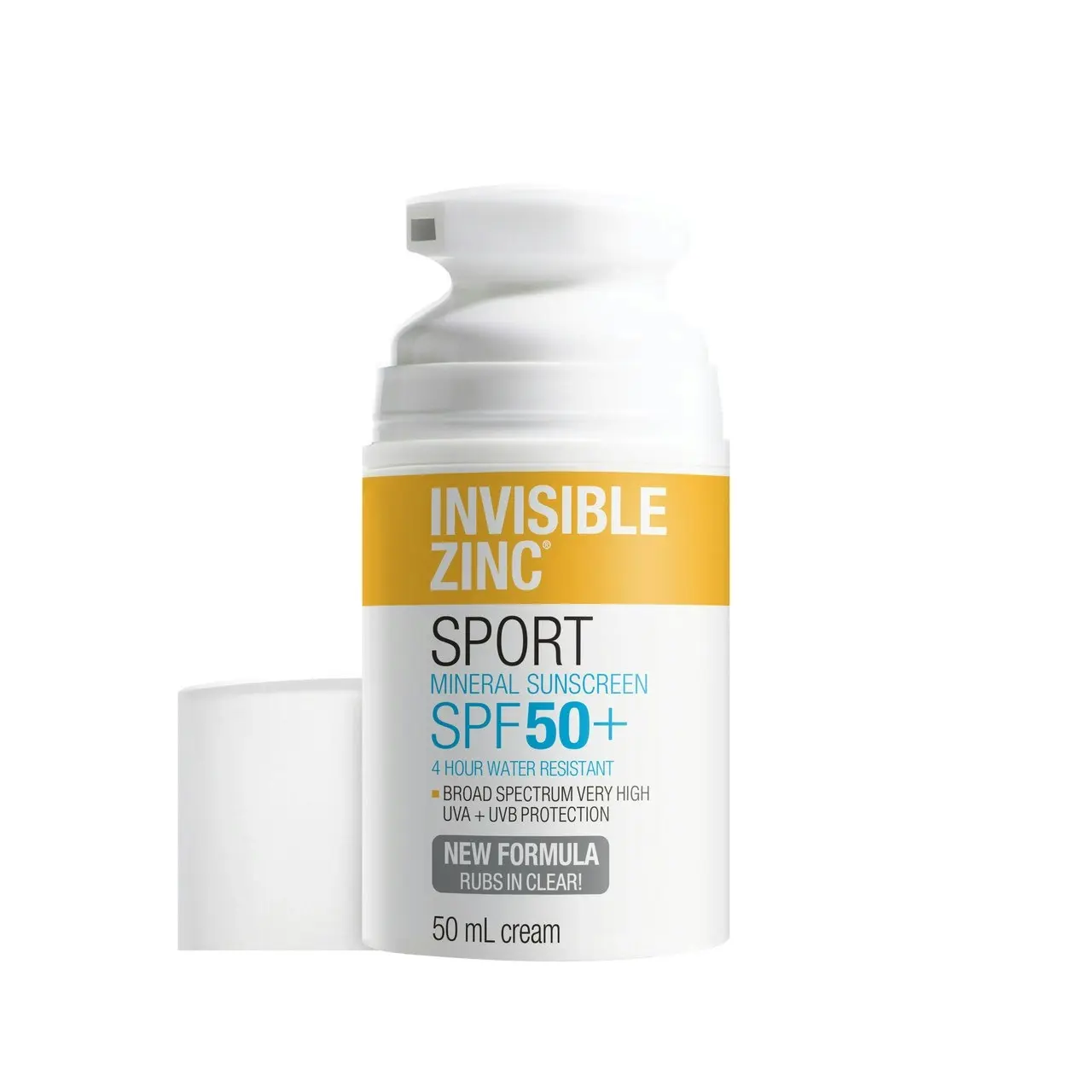 Invisible Zinc Sport Mineral Sunscreen SPF 50+ 50mL