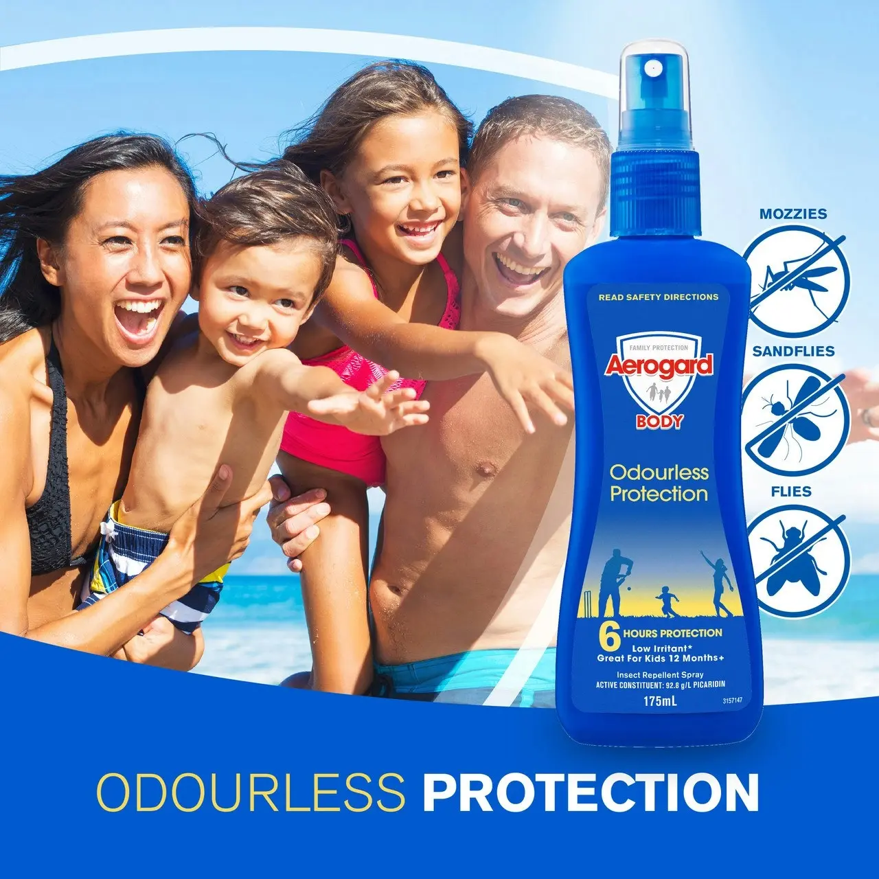 Aerogard Odourless Protection Insect Repellent Pump Spray 175ml