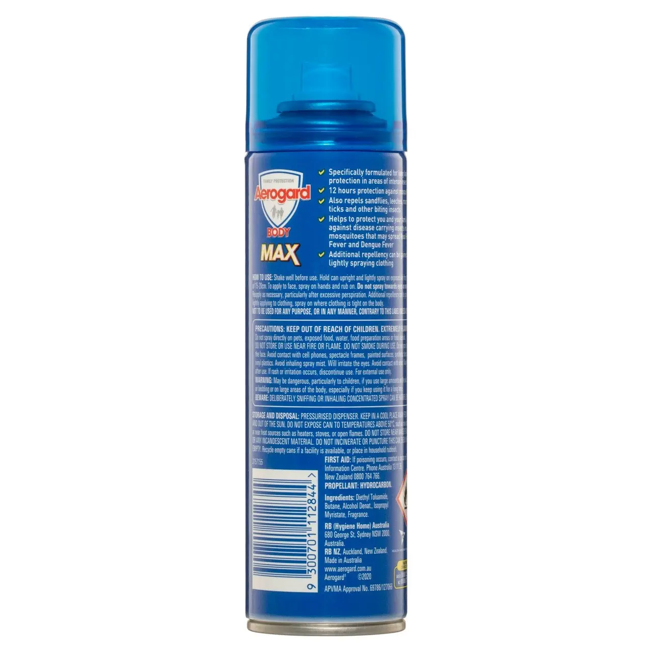 Aerogard Heavy Duty 40% Deet Insect Repellent Aerosol Spray 150