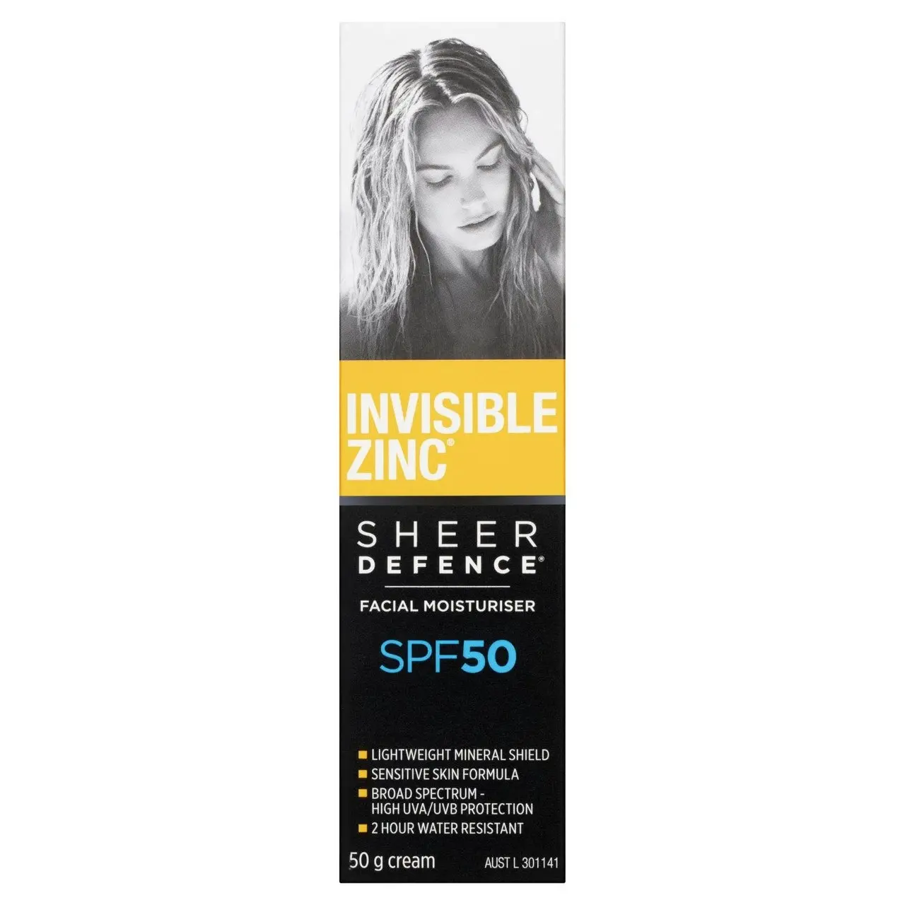 Invisible Zinc Sheer Defence Facial Moisturiser SPF 50 50g