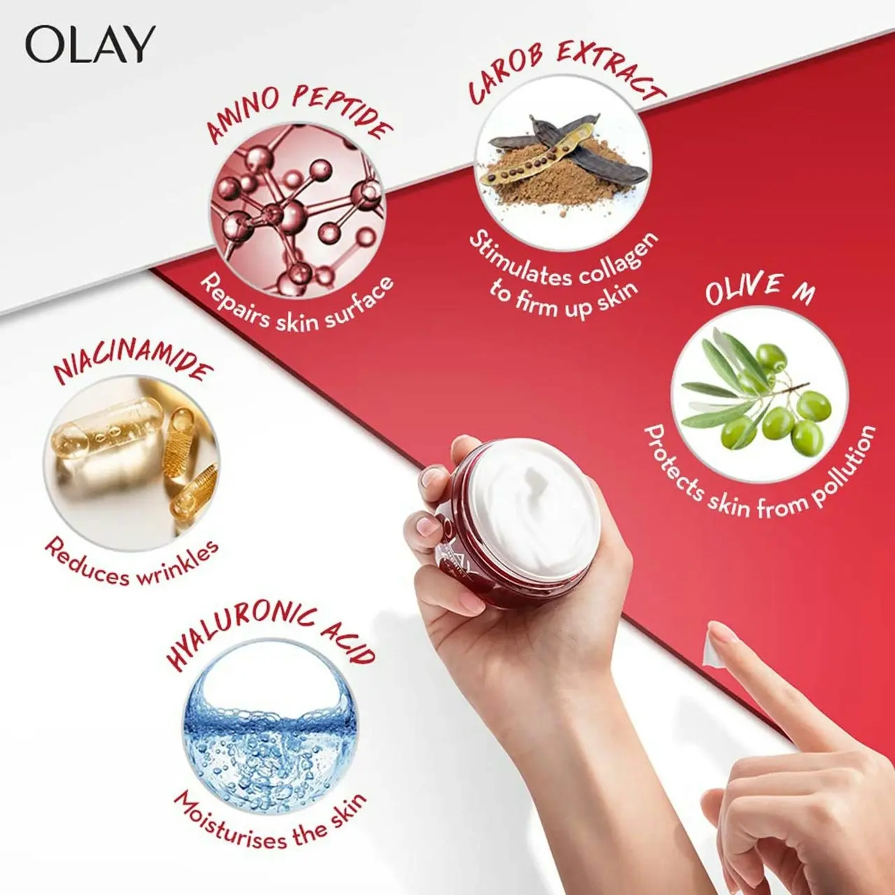 Olay Regenerist Micro-Sculpting Face Cream Moisturiser Fragrance Free 48g