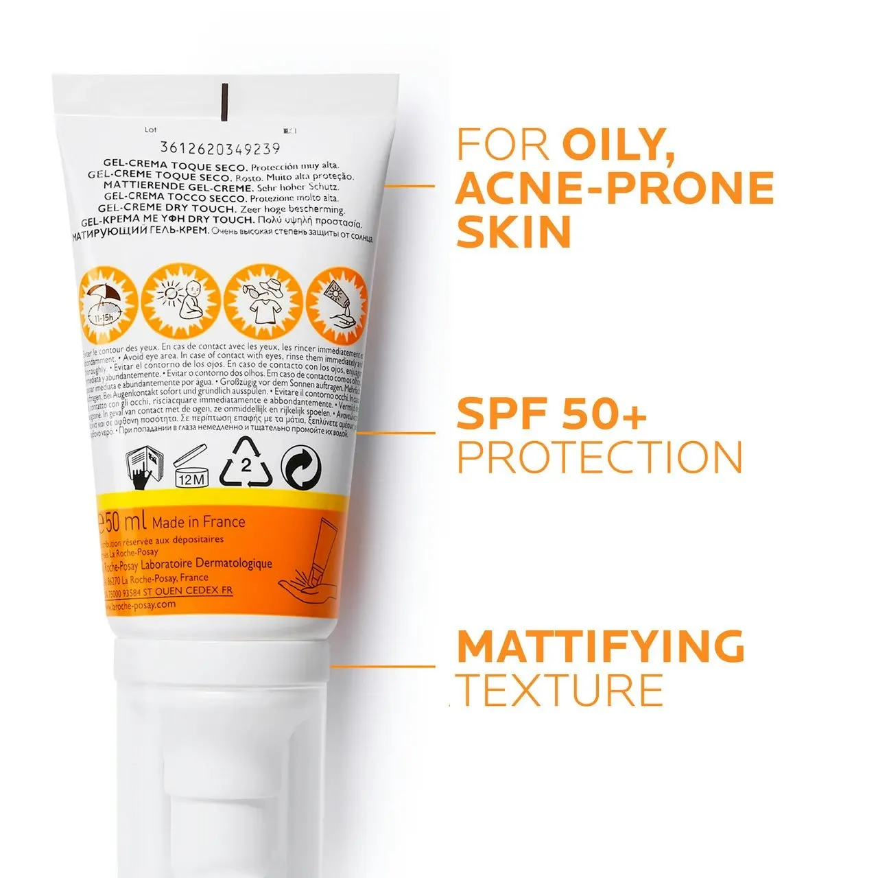 Anthelios XL Anti-Shine Dry Touch Facial Sunscreen SPF50+ 50mL