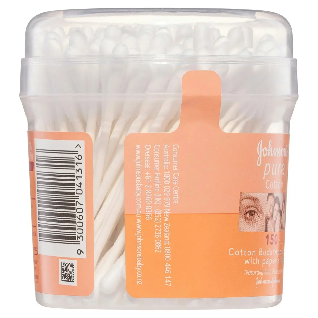 Johnson's Pure Cotton Bud Applicators With Paper Sticks 150 Pack