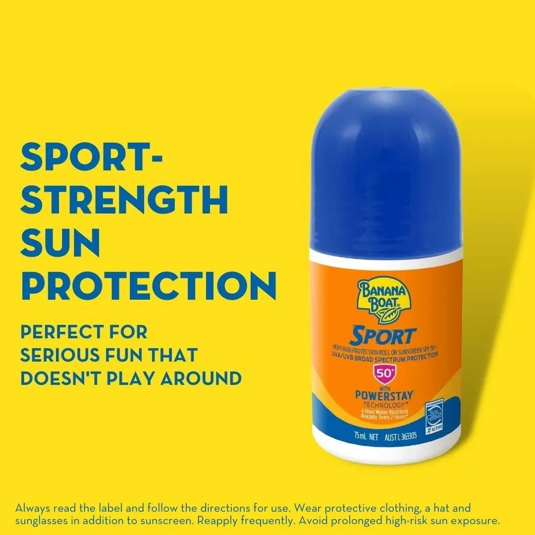 Banana Boat Sport Roll-On Sunscreen SPF50+ 75mL