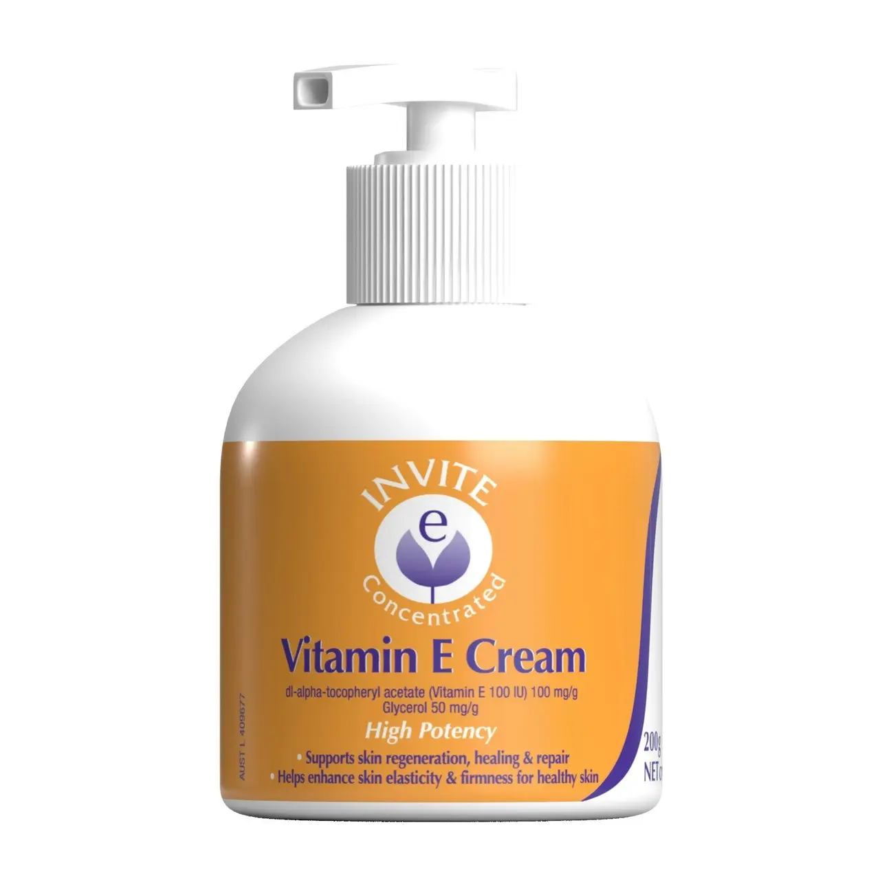 Invite E Concentrated Vitamin E Cream 200g Pump