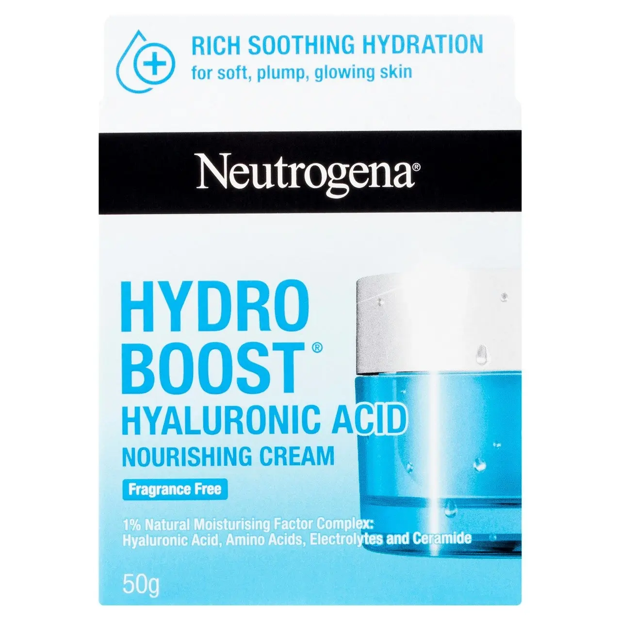 Neutrogena Hydro Boost Hyaluronic Acid Nourishing Cream Dry Skin Face Moisturiser 50g