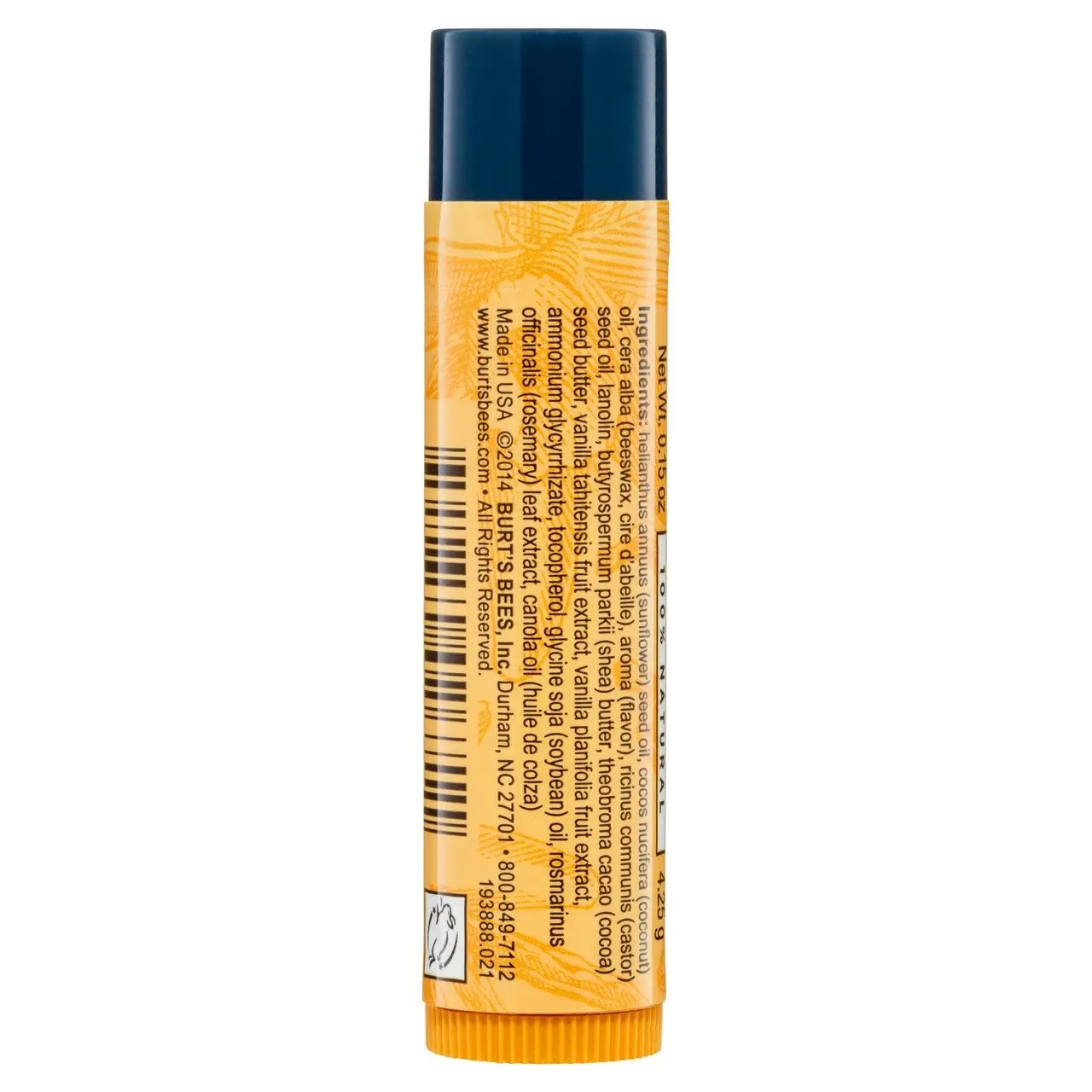 Burts Bees 100% Natural Vanilla Bean Lip Balm 4.25g