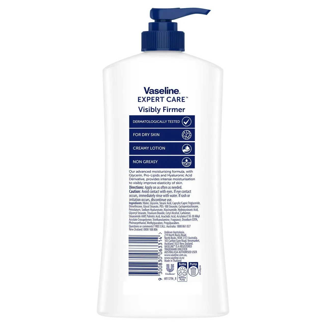 Vaseline Expert Care Body Lotion VISIBLY FIRMER 550 ML