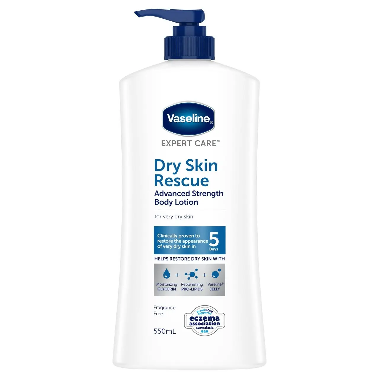 Vaseline Expert Care Body Lotion Advanced Strength DRY SKIN RESCUE 550 ML