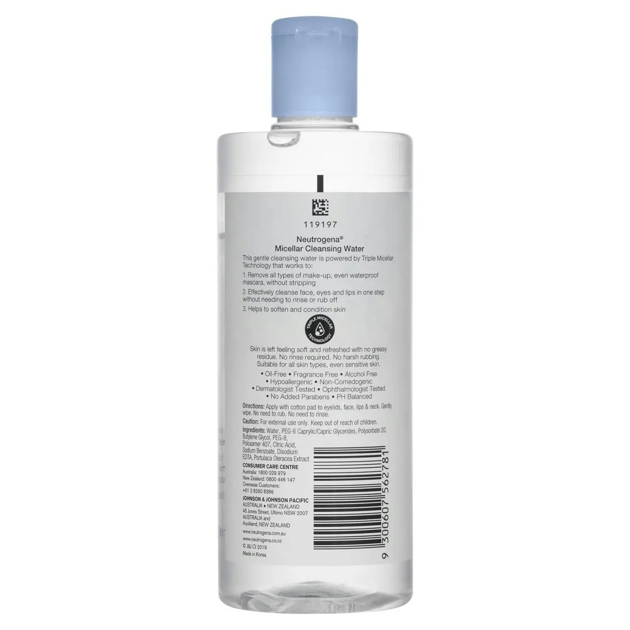 Neutrogena Fragrance Free Micellar Cleansing Water 400ml