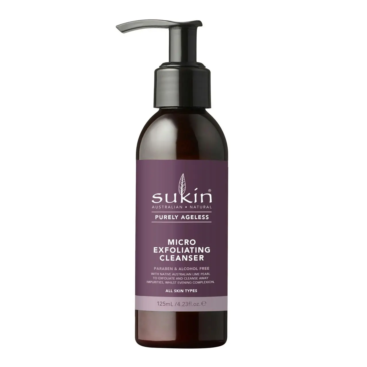 Sukin Purely Ageless Micro Exfoliating Cleanser 125ml Pump