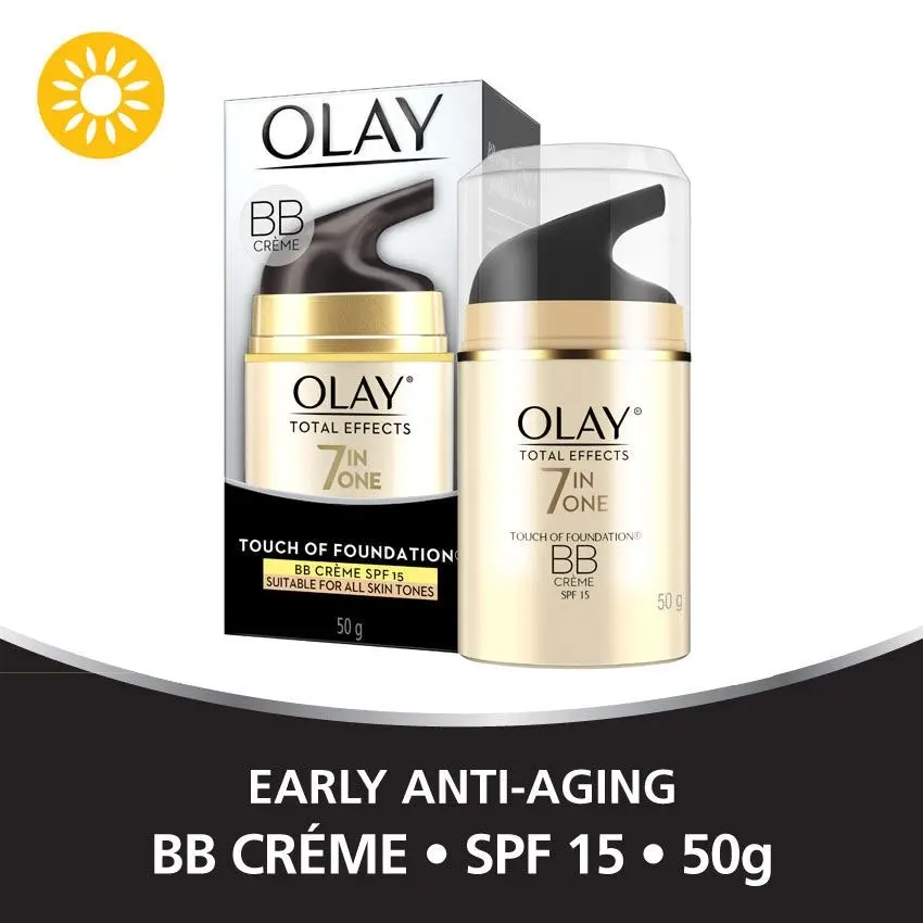 Olay Total Effects Touch of Foundation Face Cream Moisturiser SPF 15 50g