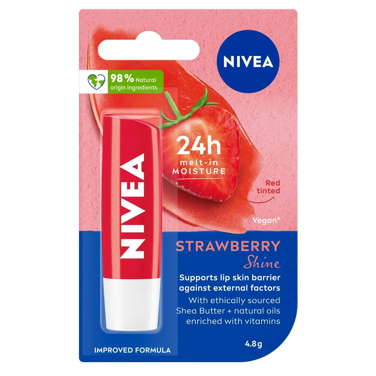 Nivea Strawberry Shine Lip Balm 4.8g