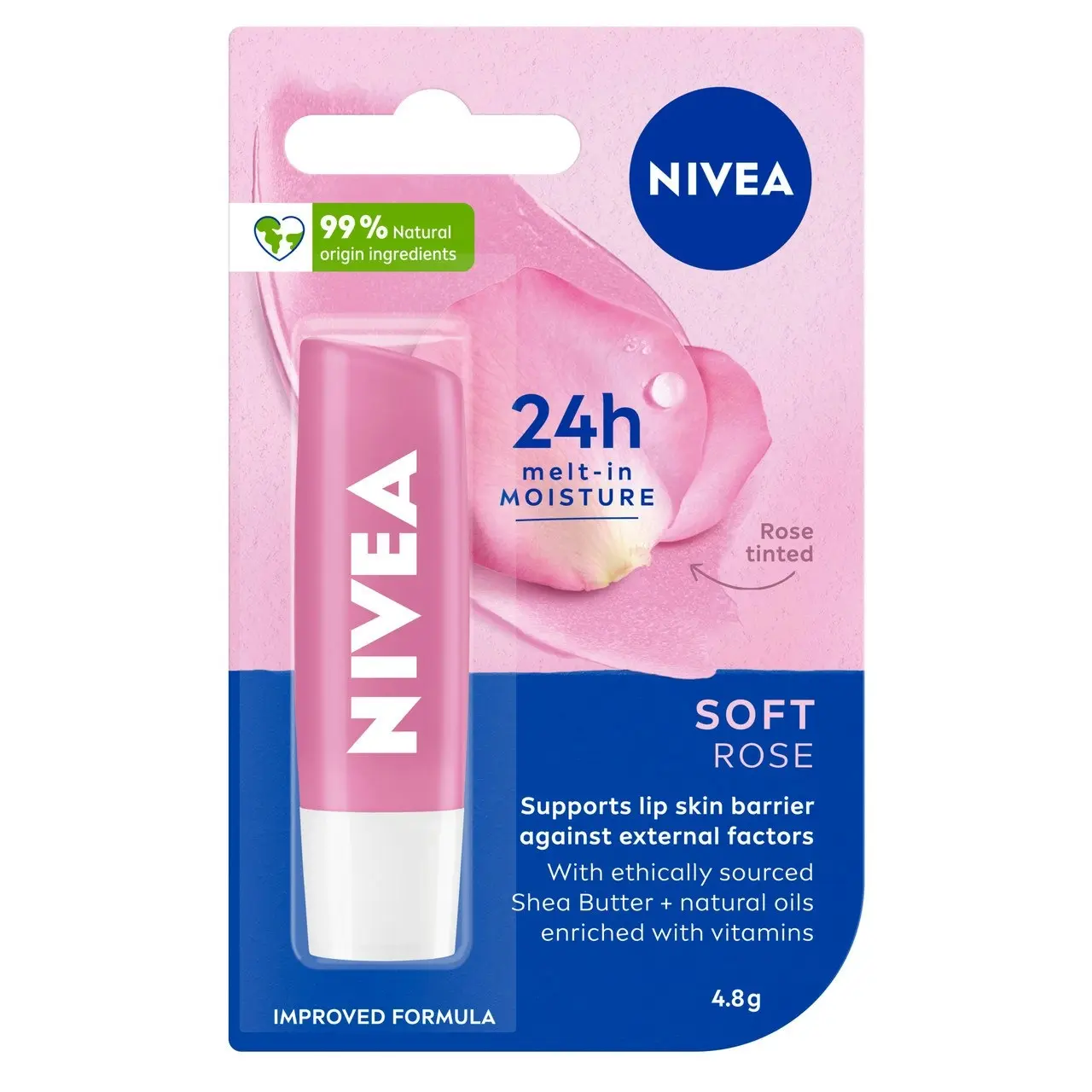 Nivea Soft Rose Lip Balm 4.8g