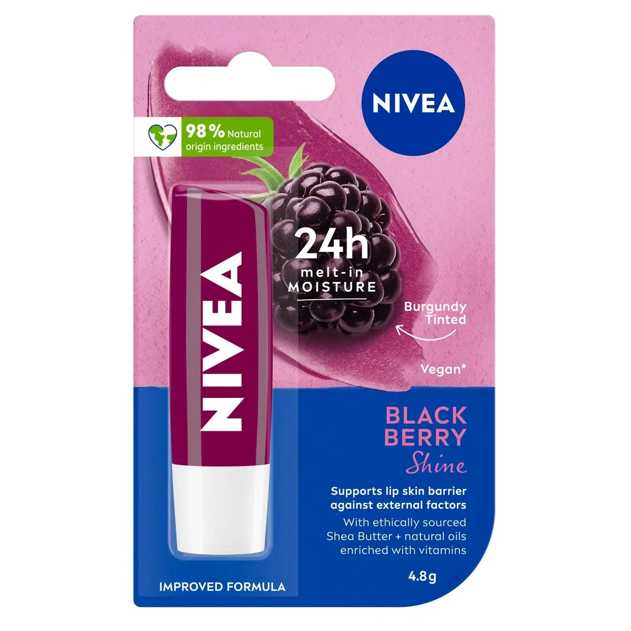 Nivea Blackberry Shine Lip Balm 4.8g