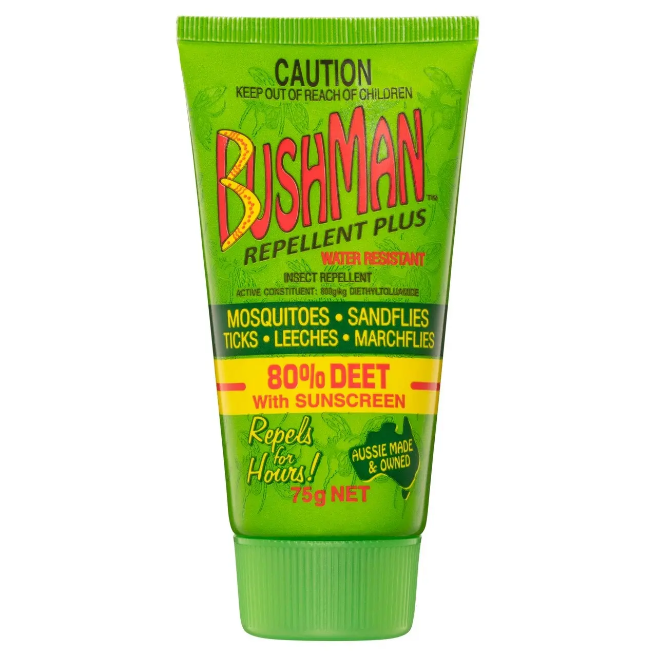 Bushman Repellent Plus 80% DEET with Sunscreen 75g