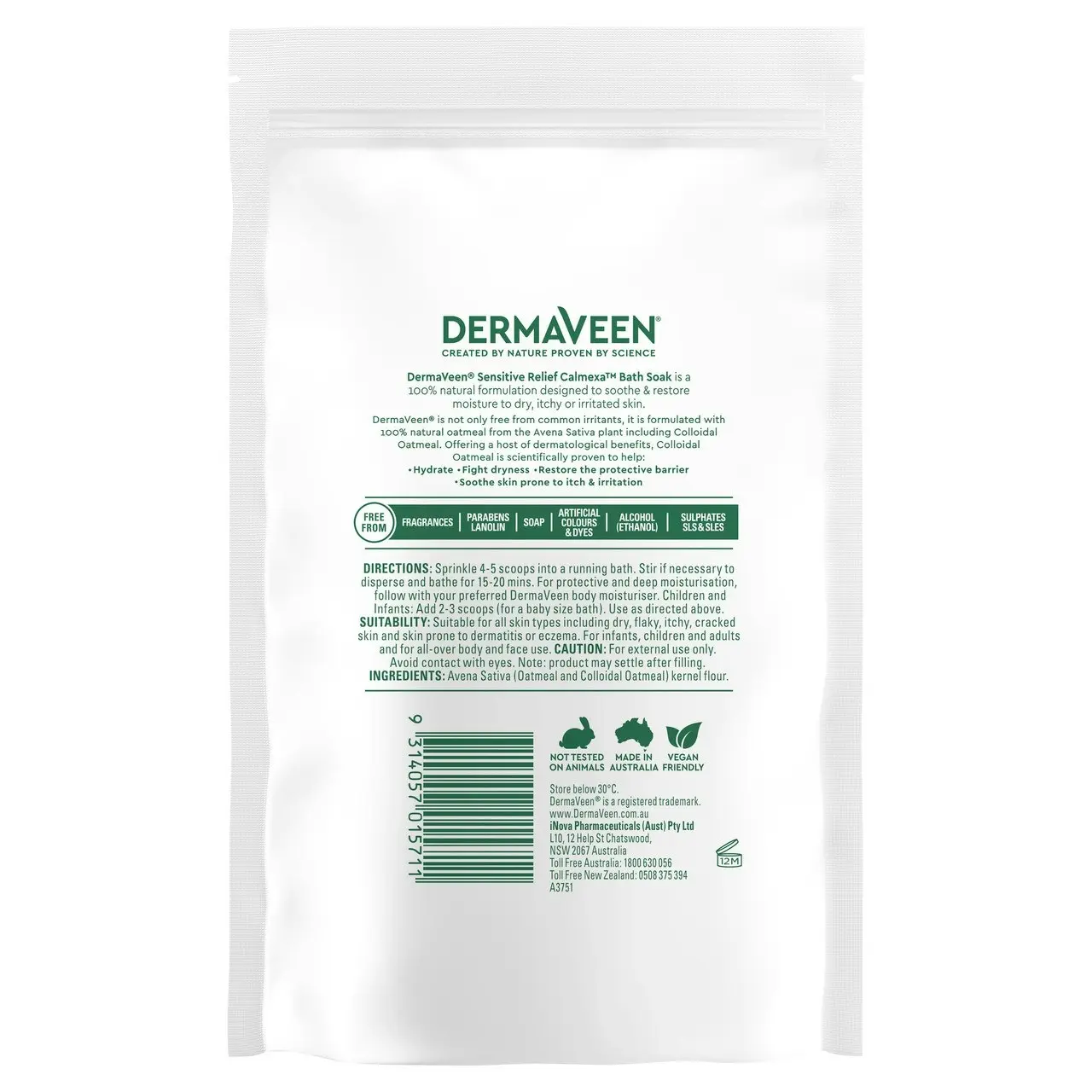 DermaVeen Sensitive Relief Calmexa Bath Soak 200g