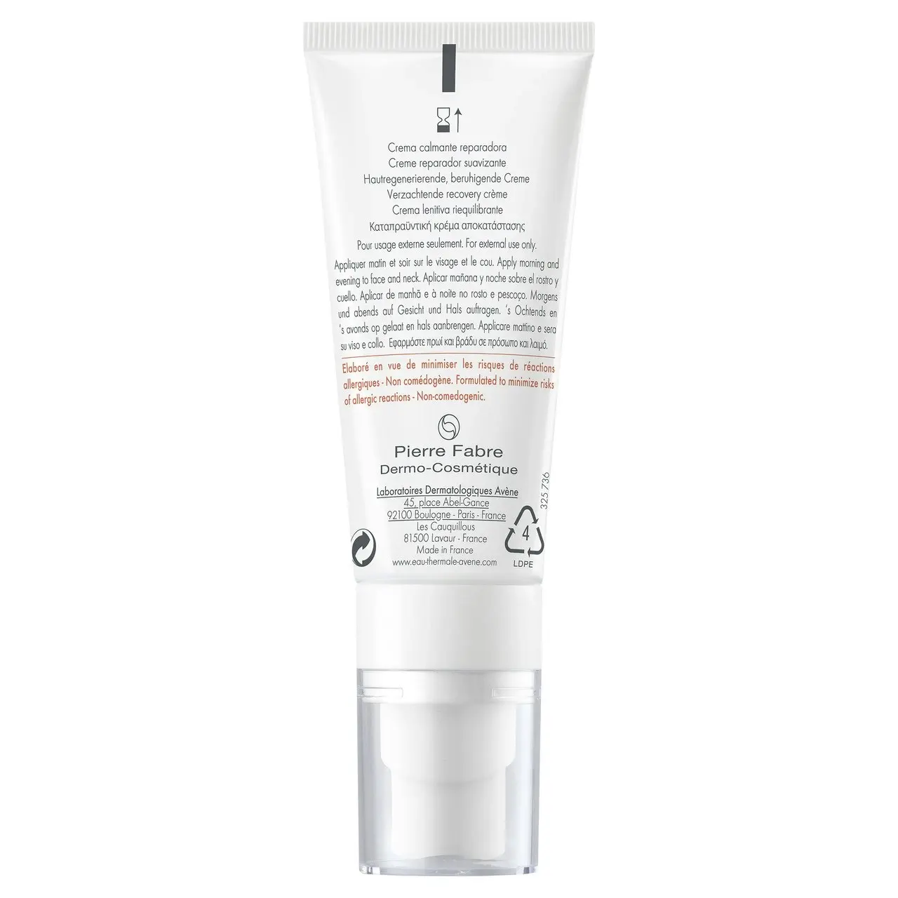 Avene Tolerance CONTROL Soothing Skin Recovery Cream 40ml - Moisturiser for hypersensitive skin