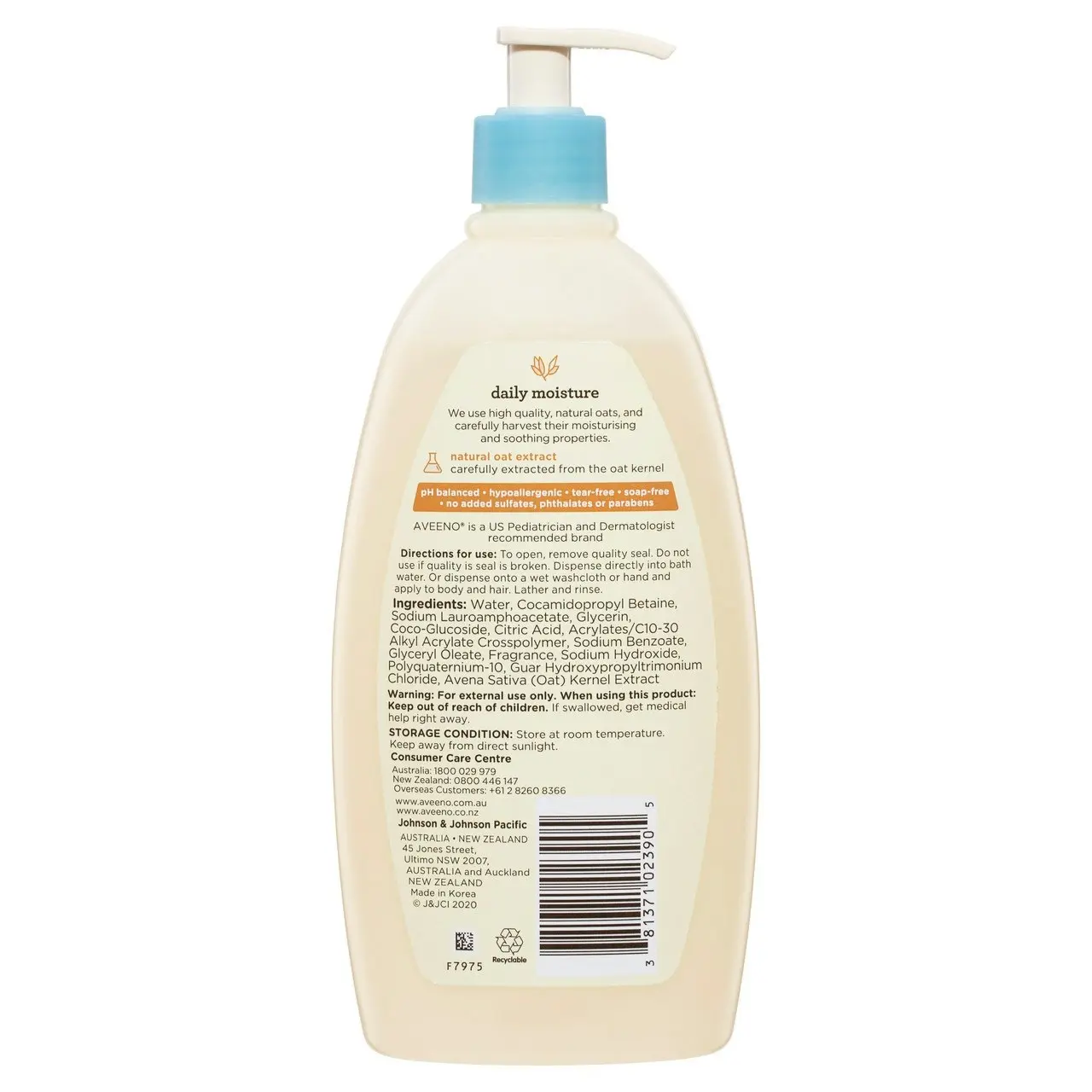 Aveeno Baby Lightly Scented Wash & Shampoo 532mL