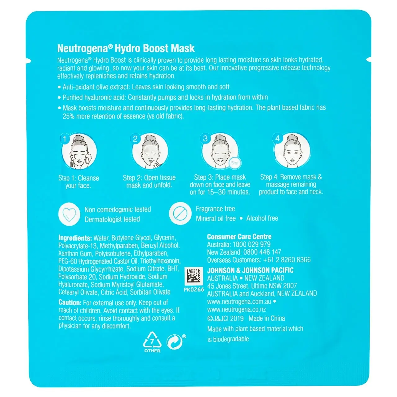 Neutrogena Hydro Boost Hyaluronic Acid Hydrating Face Mask 5 Pack