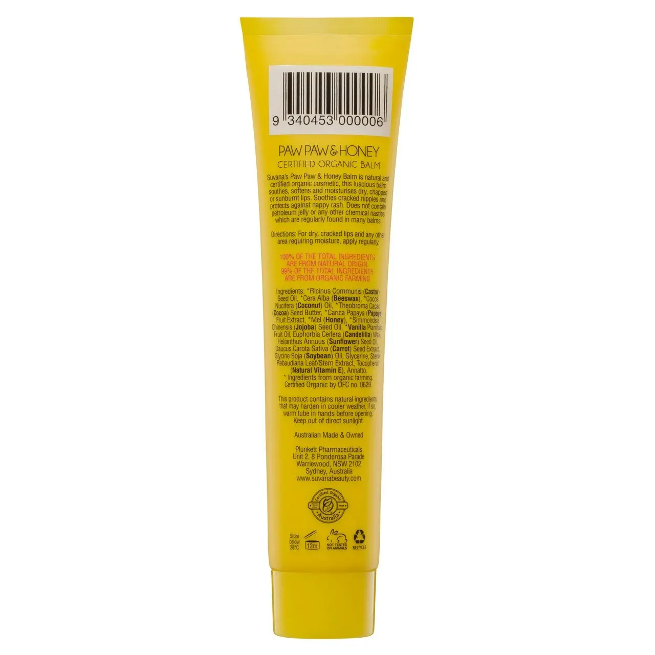 Suvana Beauty Paw Paw & Honey Balm 25g