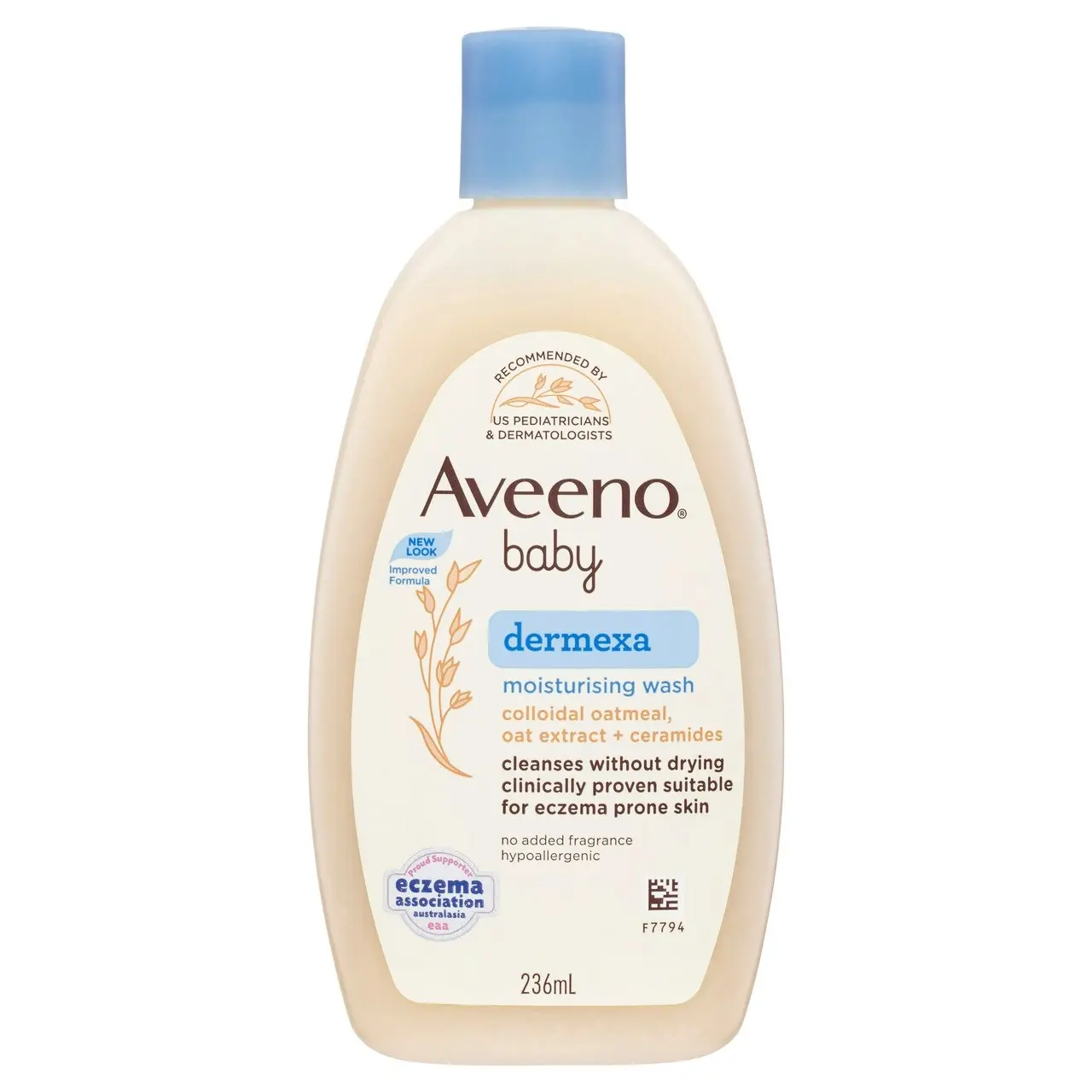 Aveeno Baby Dermexa Fragrance Free Eczema Prone Sensitive Moisturising Body Wash 236ml