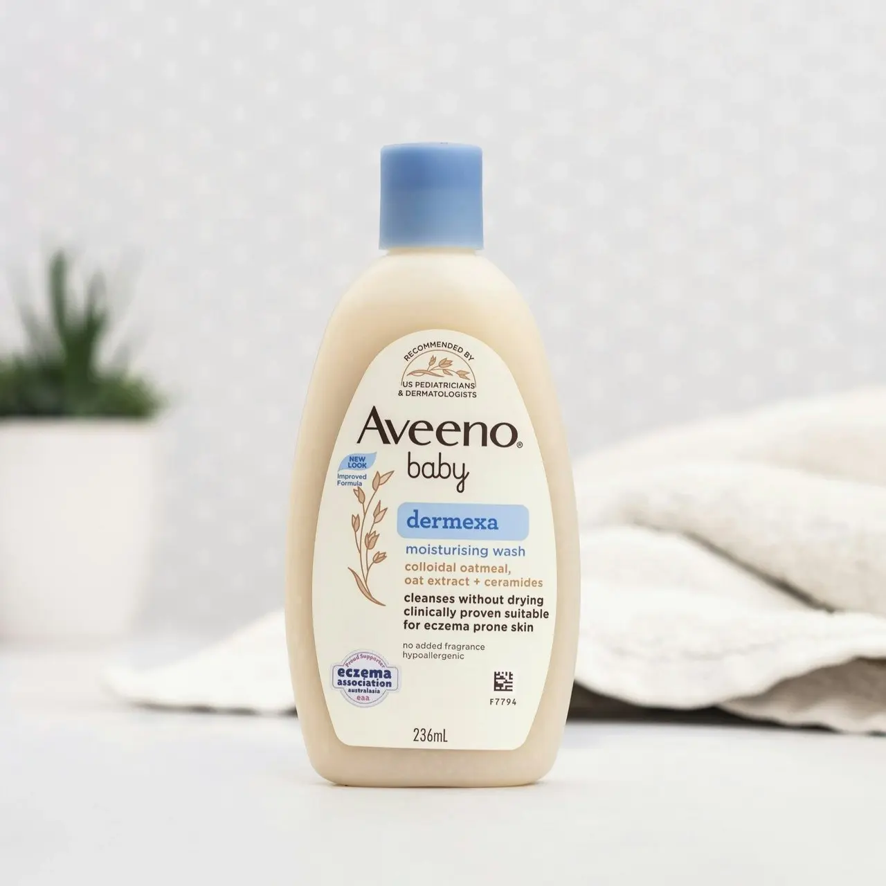 Aveeno Baby Dermexa Fragrance Free Eczema Prone Sensitive Moisturising Body Wash 236ml