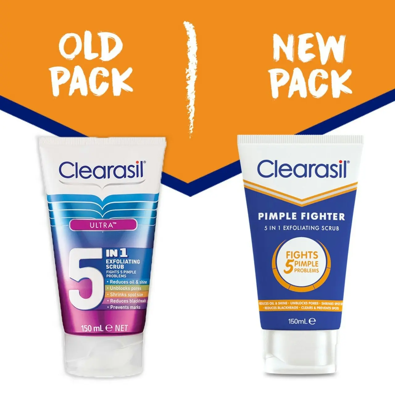 Clearasil Pimple Fighter 5 in 1 Scrub 150mL