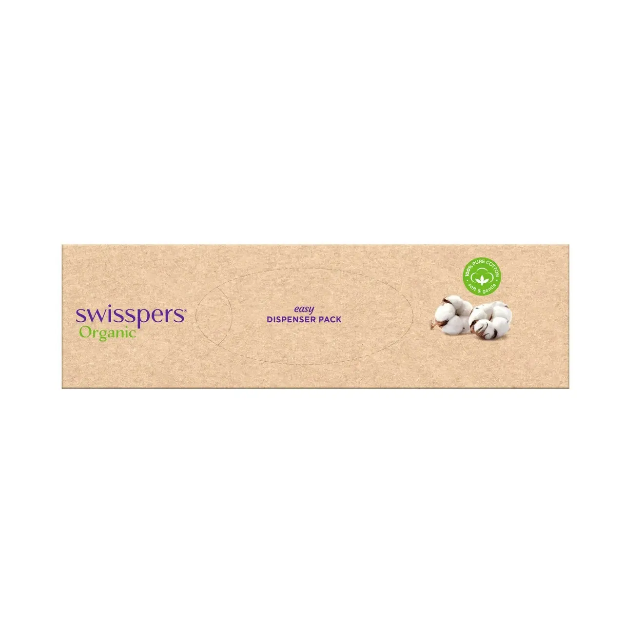 Swisspers Organic Cotton Pads 70 Pack - Eco Dispenser