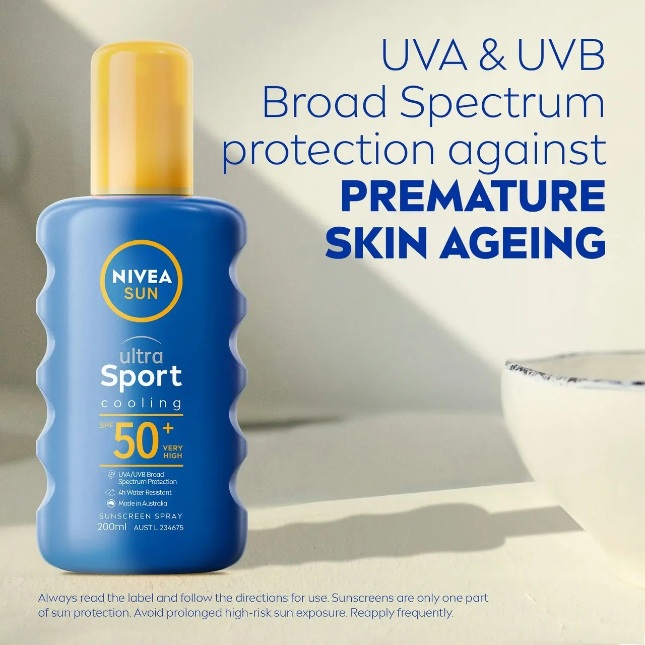 Nivea Ultra Sport Cooling SPF50+ Sunscreen Spray