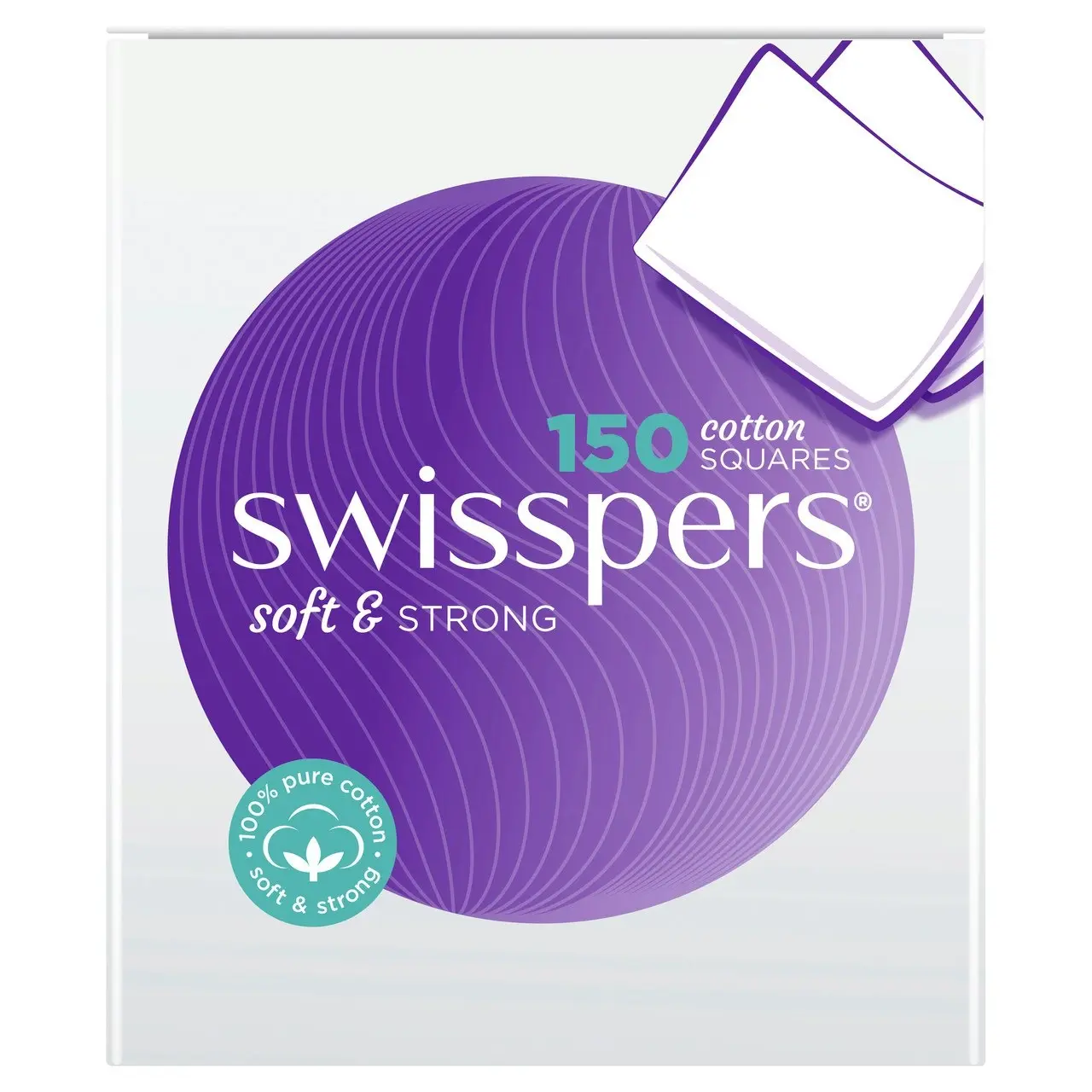 Swisspers Cotton Squares 150 pack