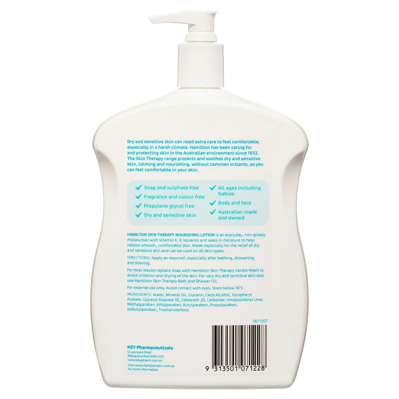 Hamilton(R) Skin Therapy Nourishing Lotion 1ltr