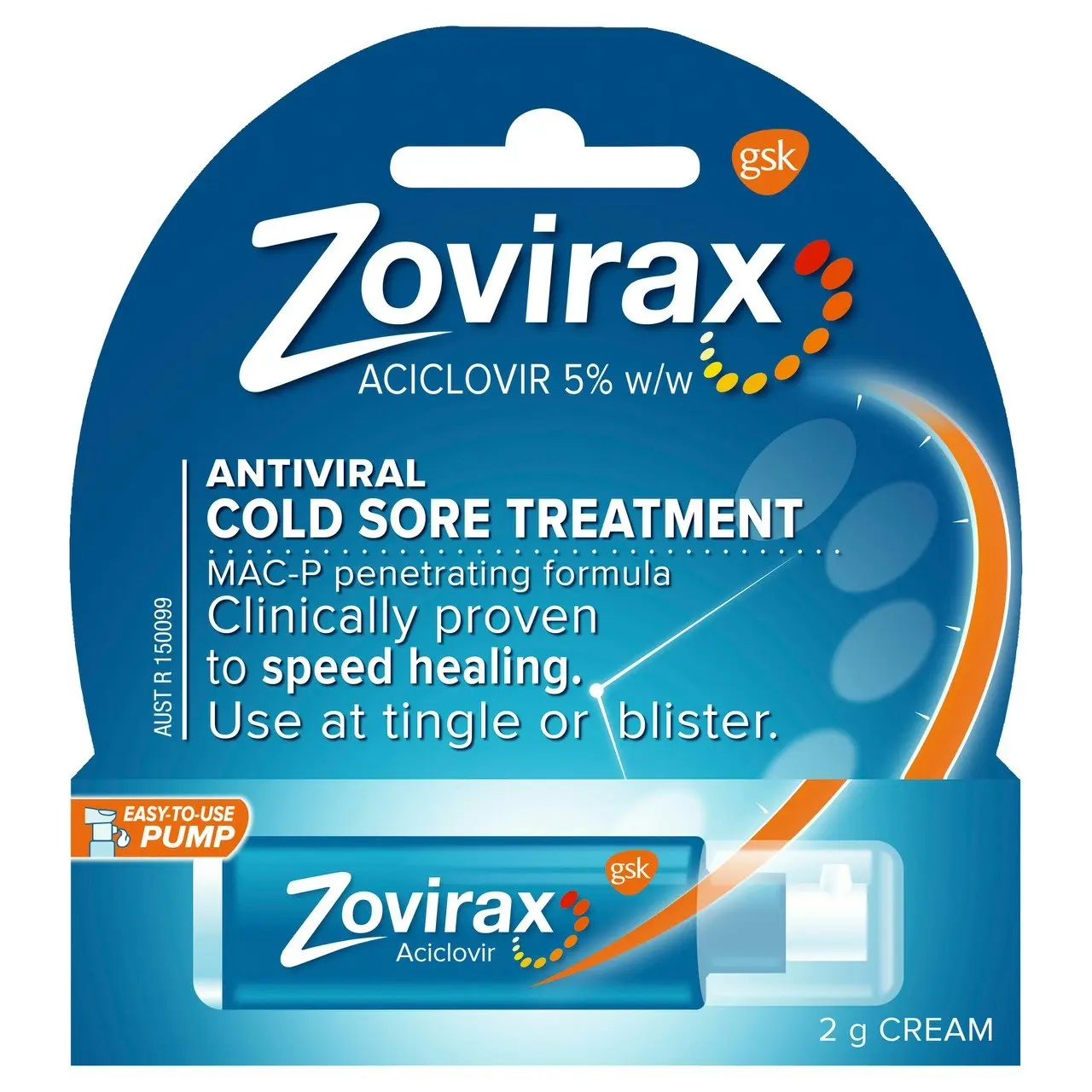 Zovirax Cold Sore Treatment Cream Pump 2g