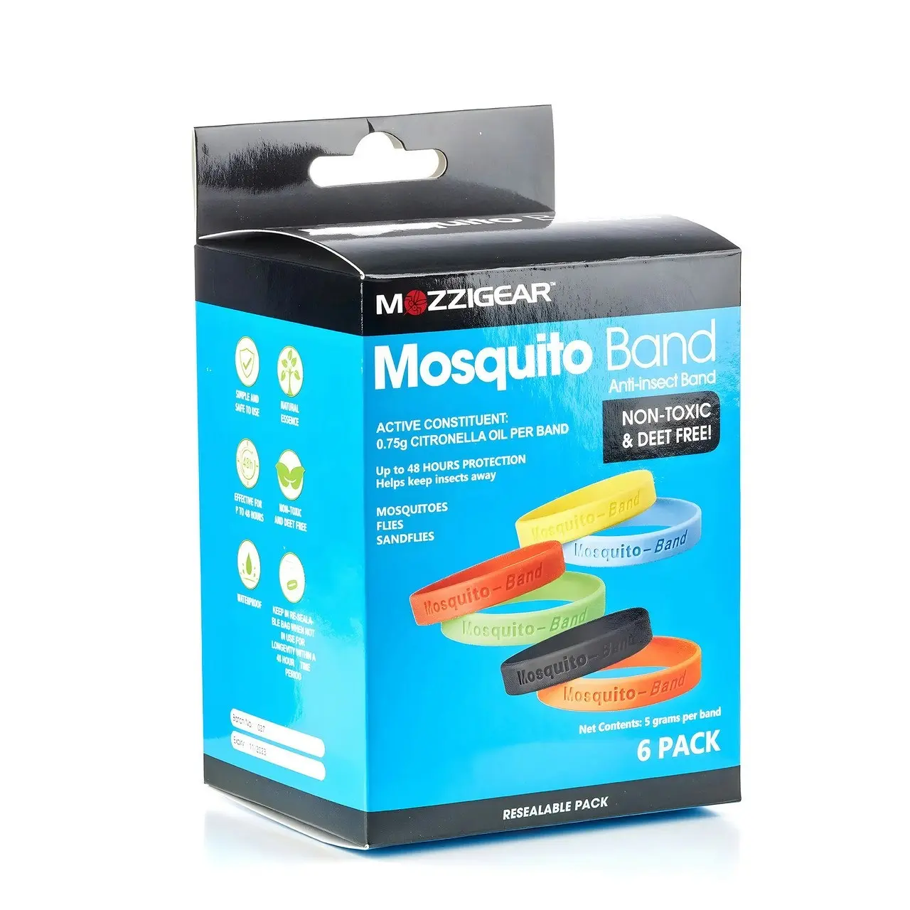 Mozzigear Mosquito Band 6 Pack