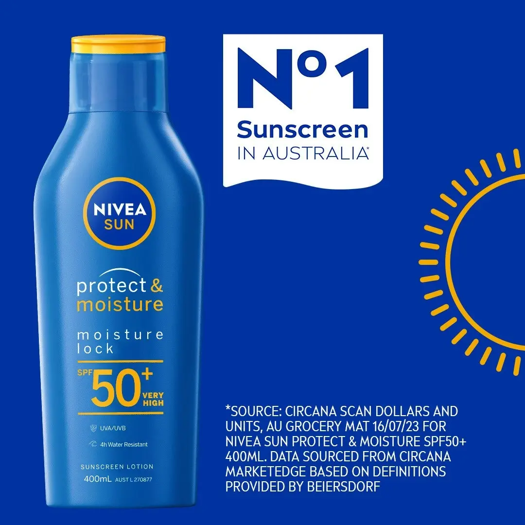 Nivea Protect & Moisture Moisture Lock SPF50+ Sunscreen 400ml