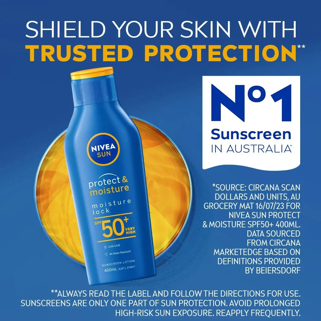 Nivea Protect & Moisture Moisture Lock SPF50+ Sunscreen 400ml