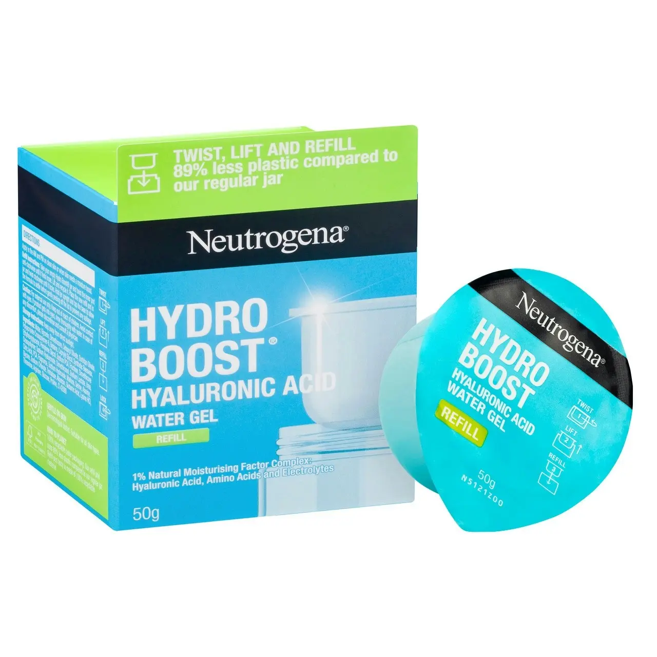 Neutrogena Hydro Boost Hyaluronic Acid Water Gel Hydrating Face Moisturiser Refill 50g