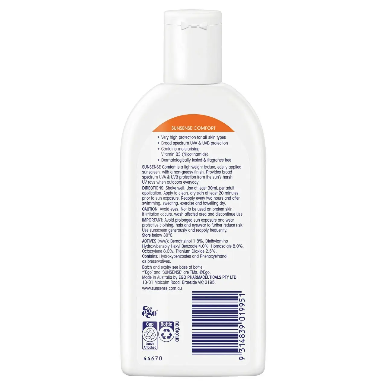 Sunsense Comfort SPF50+ 125mL