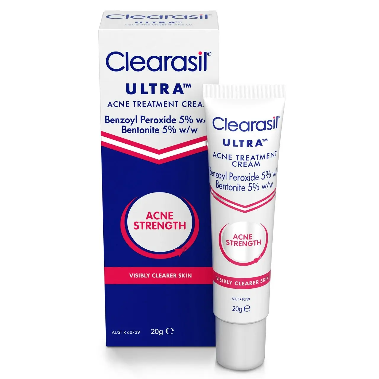 Clearasil Ultra Acne Treatment Extra Strength Face Cream Reduce Pimples 20g