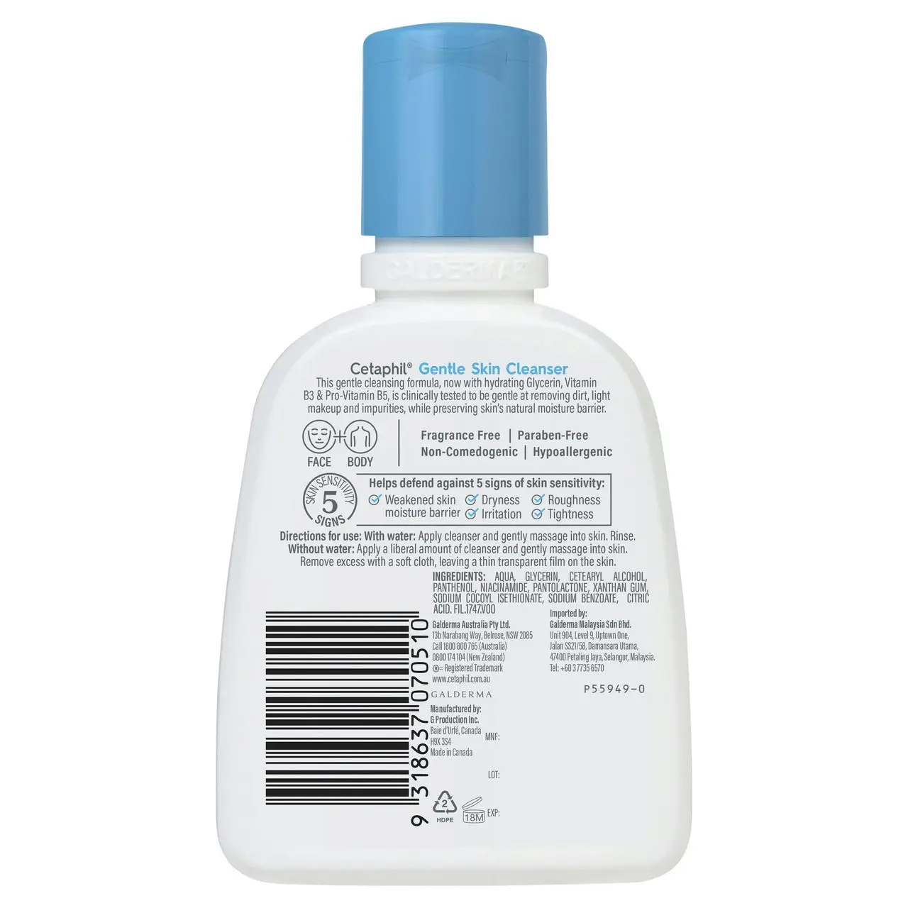 Cetaphil Gentle Skin Cleanser 125mL, For Face & Body Care