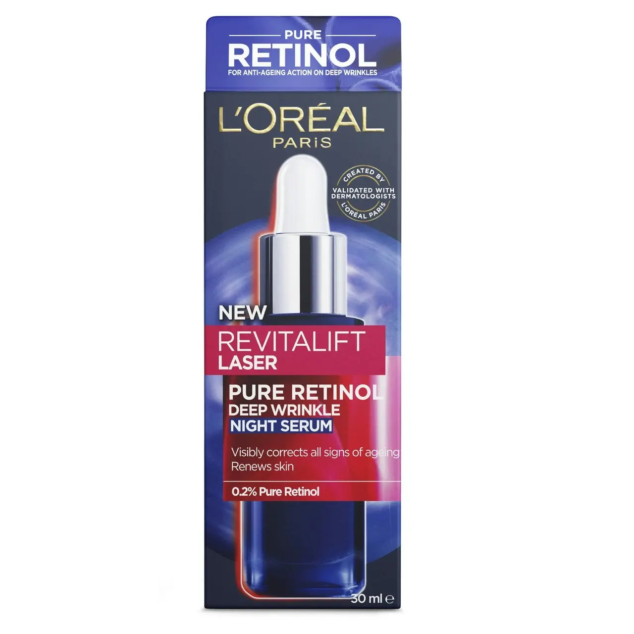 L'Oreal Paris Revitalift Laser Pure Retinol Deep Wrinkle Night Serum 30ml