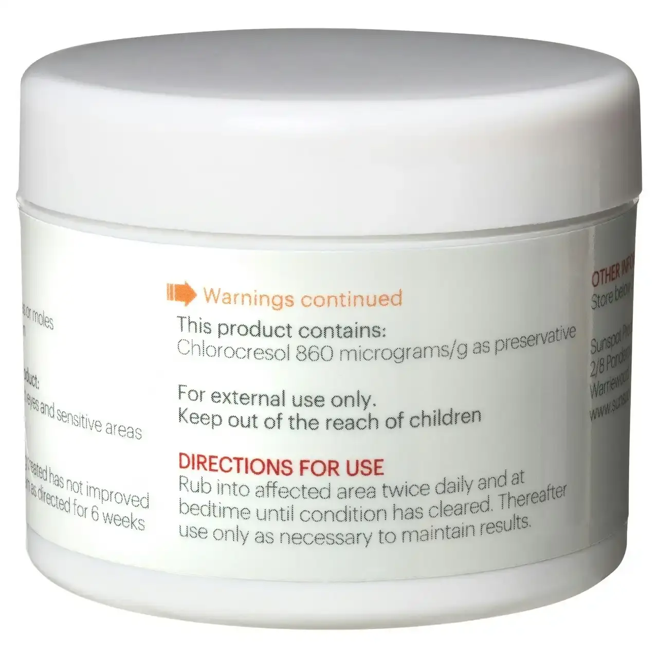 John Plunkett's Sunspot Cream 100g