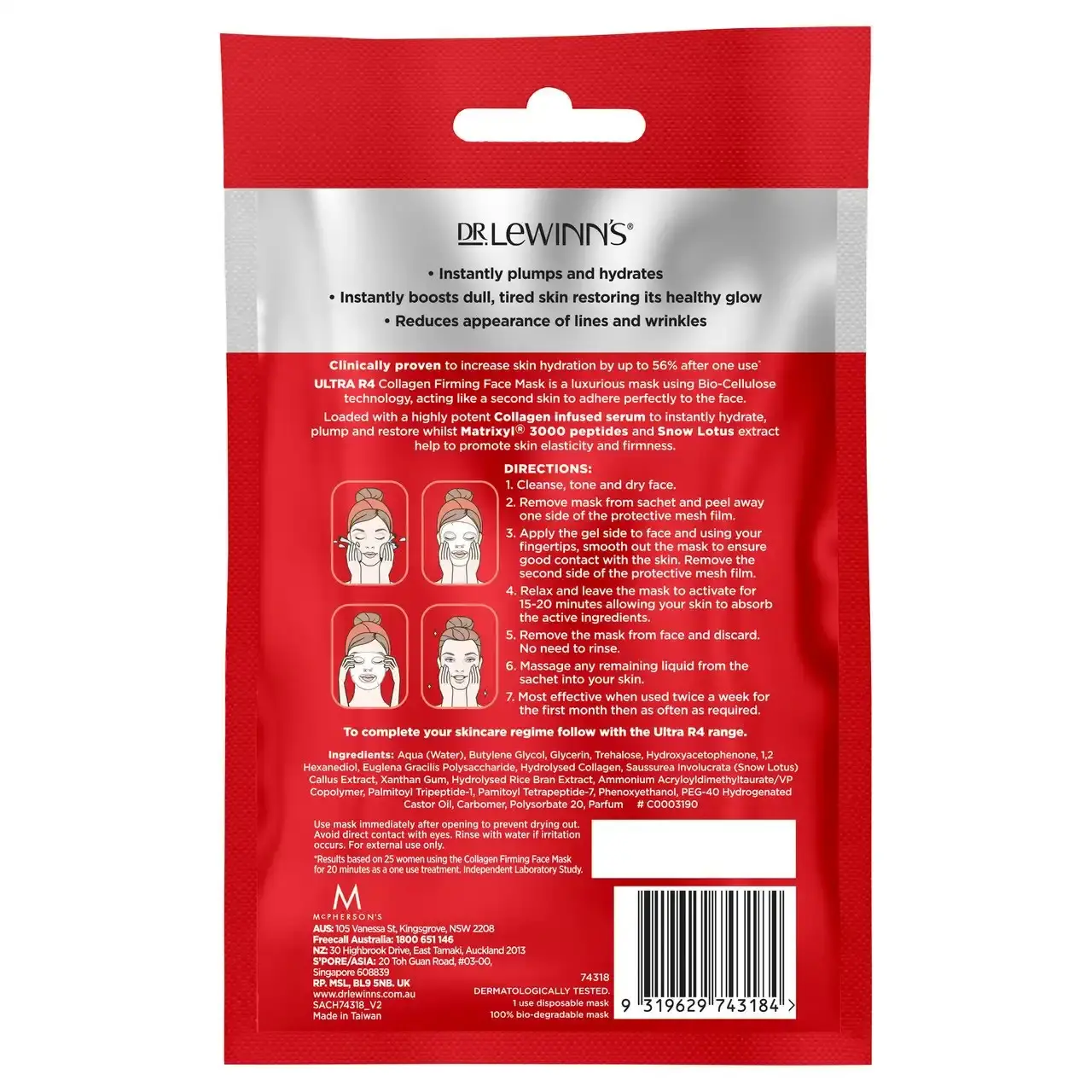 Dr. LeWinn's Ultra R4 Collagen Firming Face Mask 1 pk