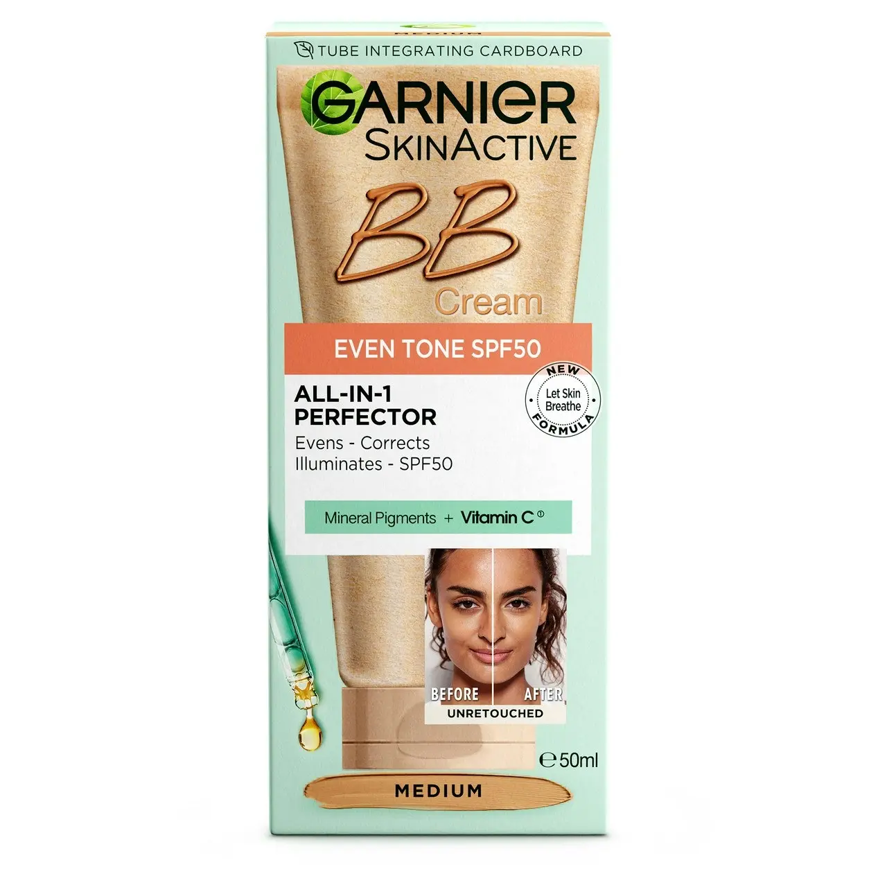 Garnier BB Cream All-In-One Perfector Even Tone Shade Medium SPF 50 50mL