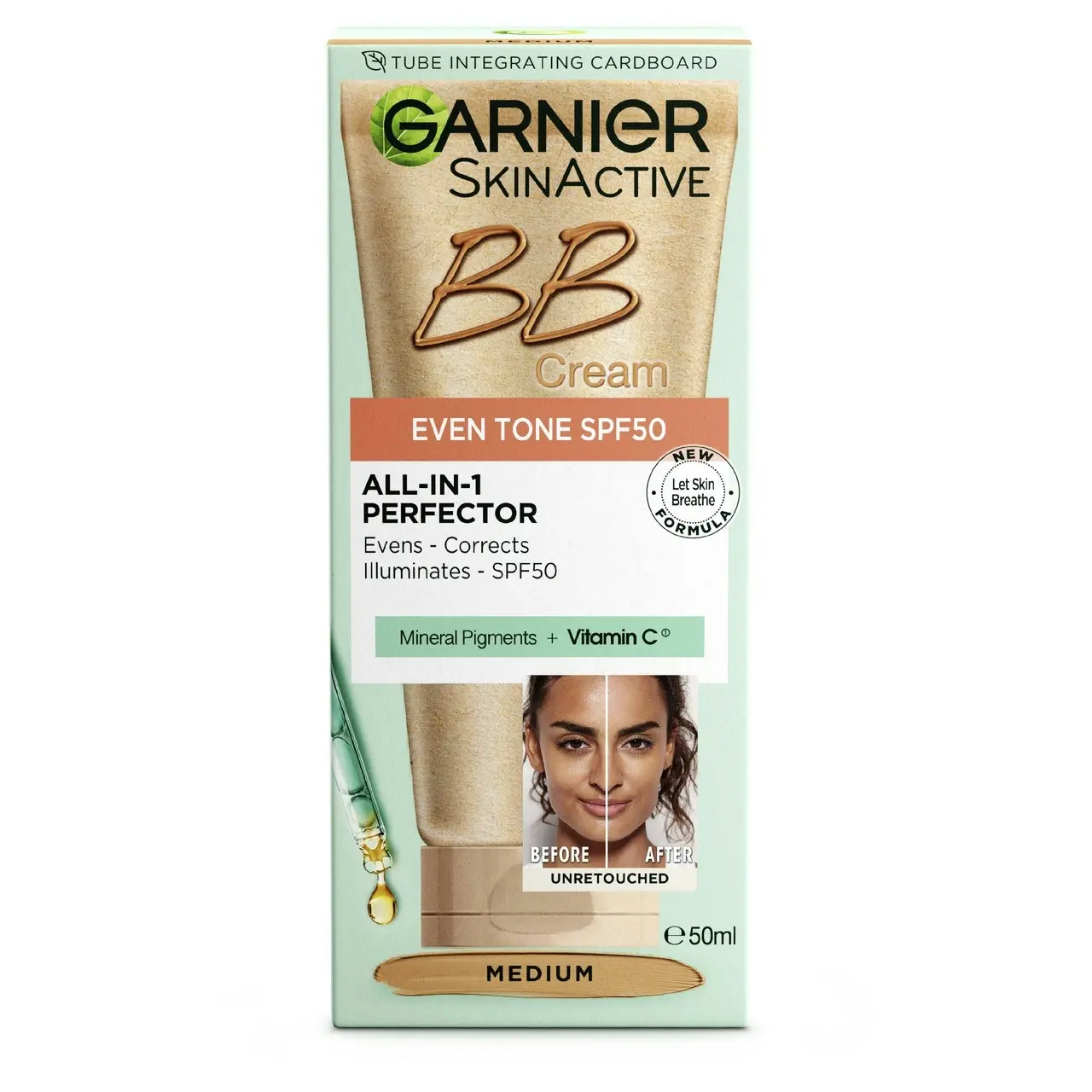 Garnier BB Cream All-In-One Perfector Even Tone Shade Medium SPF 50 50mL