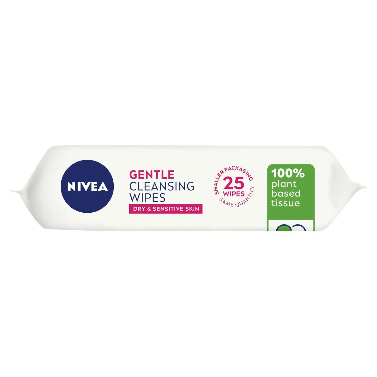 Nivea Gentle Biodegradable Cleansing Wipes for Dry & Sensitive Skin 25 pack