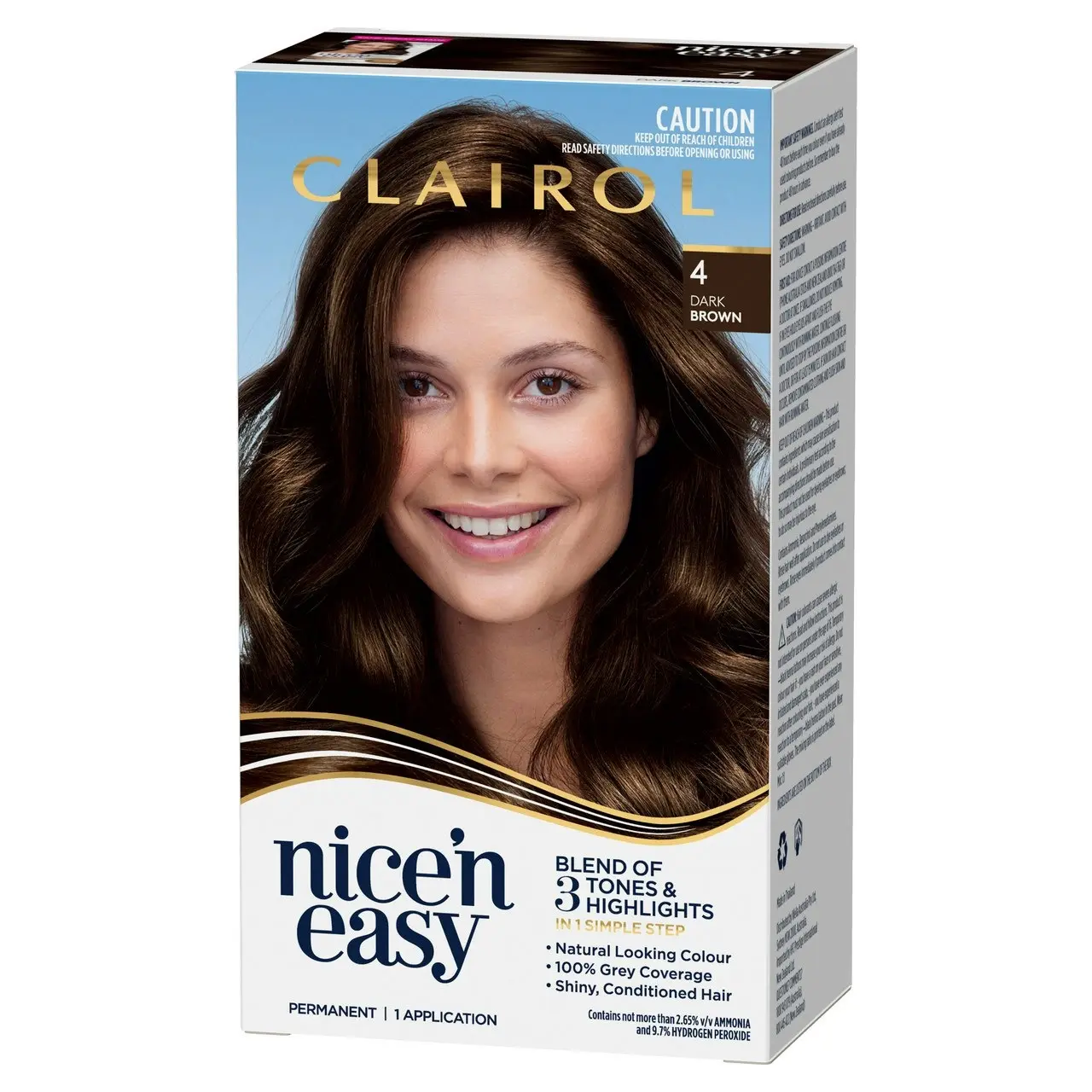 Clairol Nice 'N Easy 4 Natural Dark Brown Permanent Hair Colour