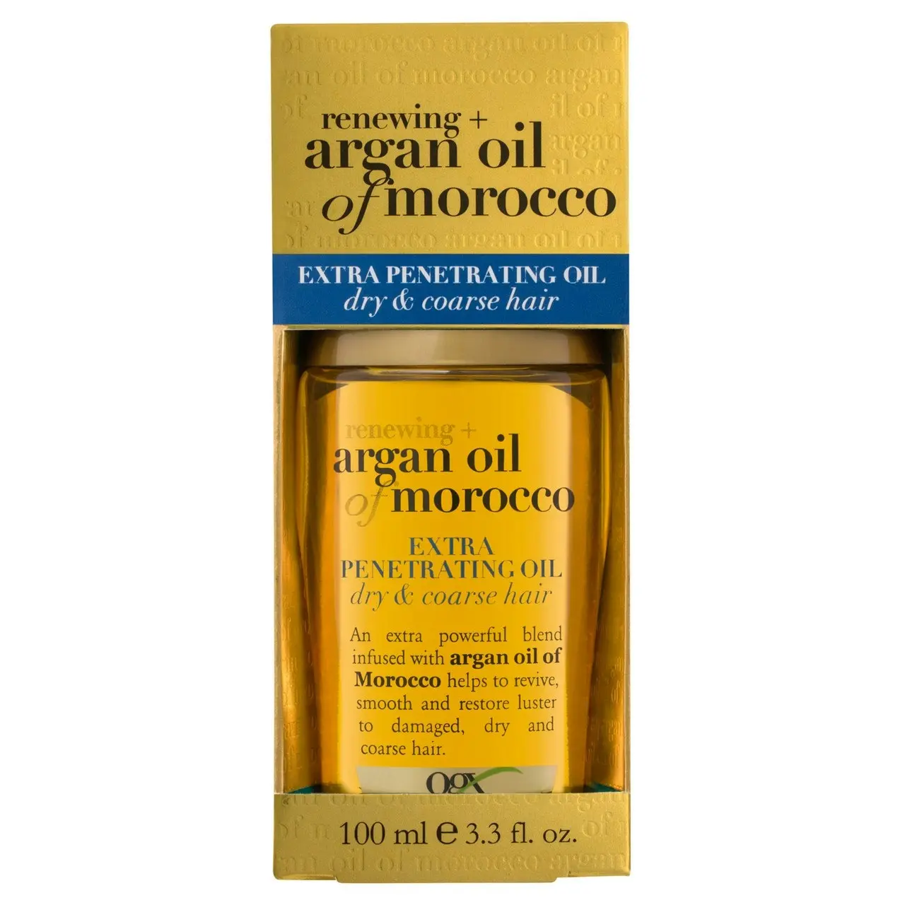 OGX Renewing + Hydrating & Shine Argan Oil Of Morocco Extra Penetrating Oil For Damaged & Heat Styled Hair 100mL