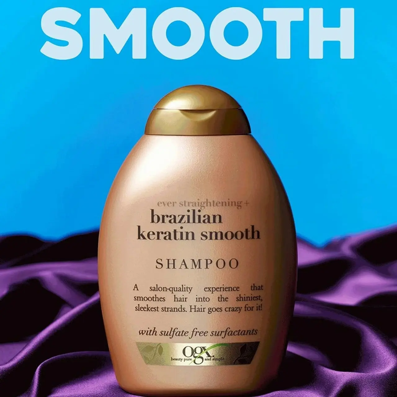 OGX Ever Straightening + Smoothing & Shine Brazilian Keratin Therapy Shampoo For Dull Hair 385mL